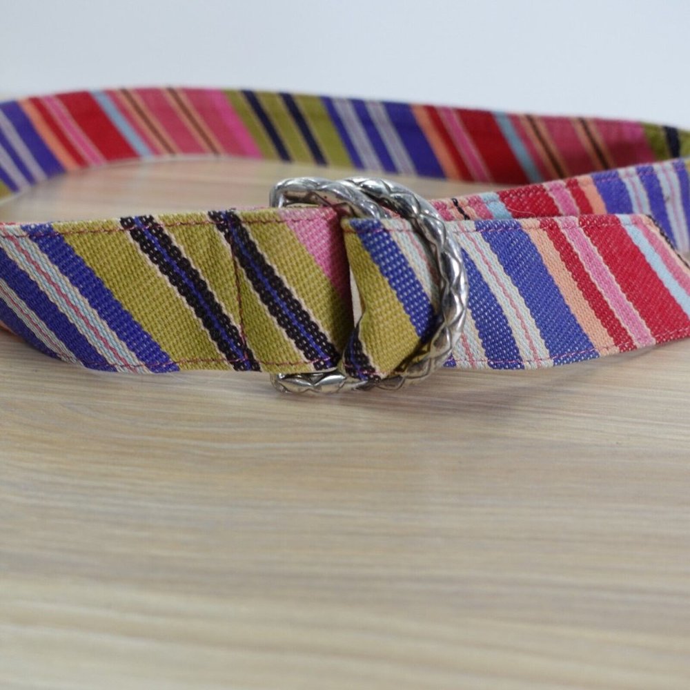 Talbots Multicolor Striped Belt